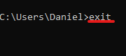 exit cmd